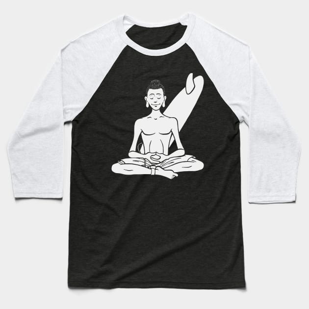 Ocean Buddha Baseball T-Shirt by danrop